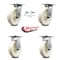 Service Caster 8 Inch Nylon Caster Set with Roller Bearing 2 Swivel Lock and 2 Rigid SCC SCC-35S820-NYR-BSL-2-R-2 - alternate 4